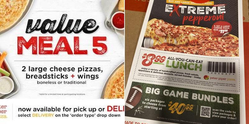 Peter Piper Pizza Menu