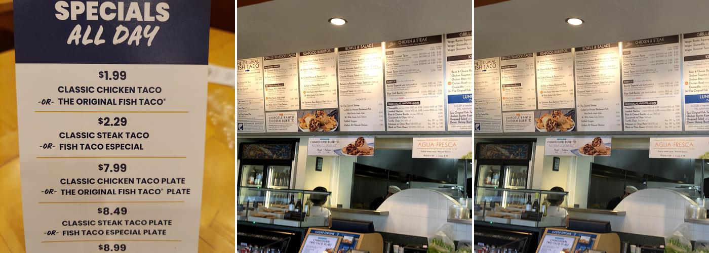 Rubio's Coastal Grill Menu