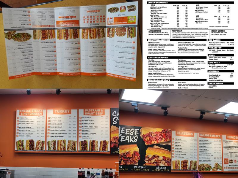 TOGO'S Sandwiches Menu