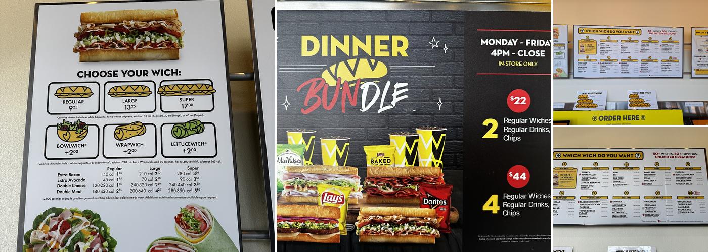 Which Wich Superior Sandwiches Menu