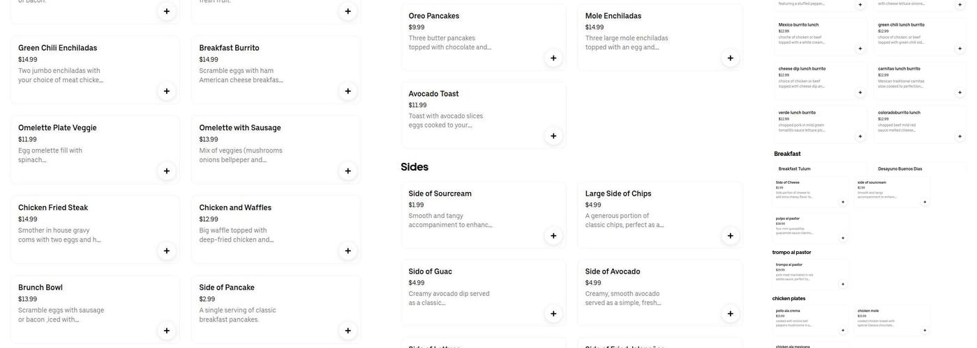 Olas Tulum Menu