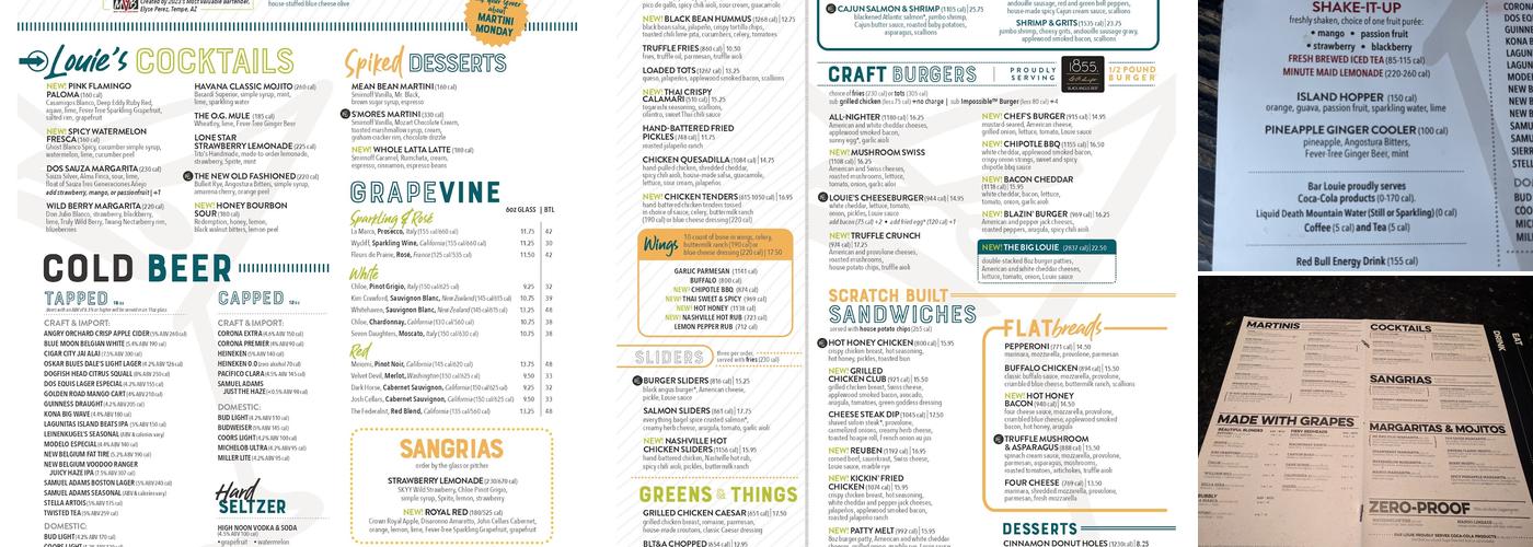 Bar Louie - Westgate Entertainment District Menu