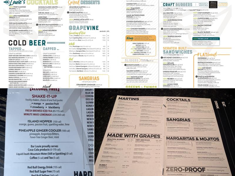 Bar Louie - Westgate Entertainment District Menu