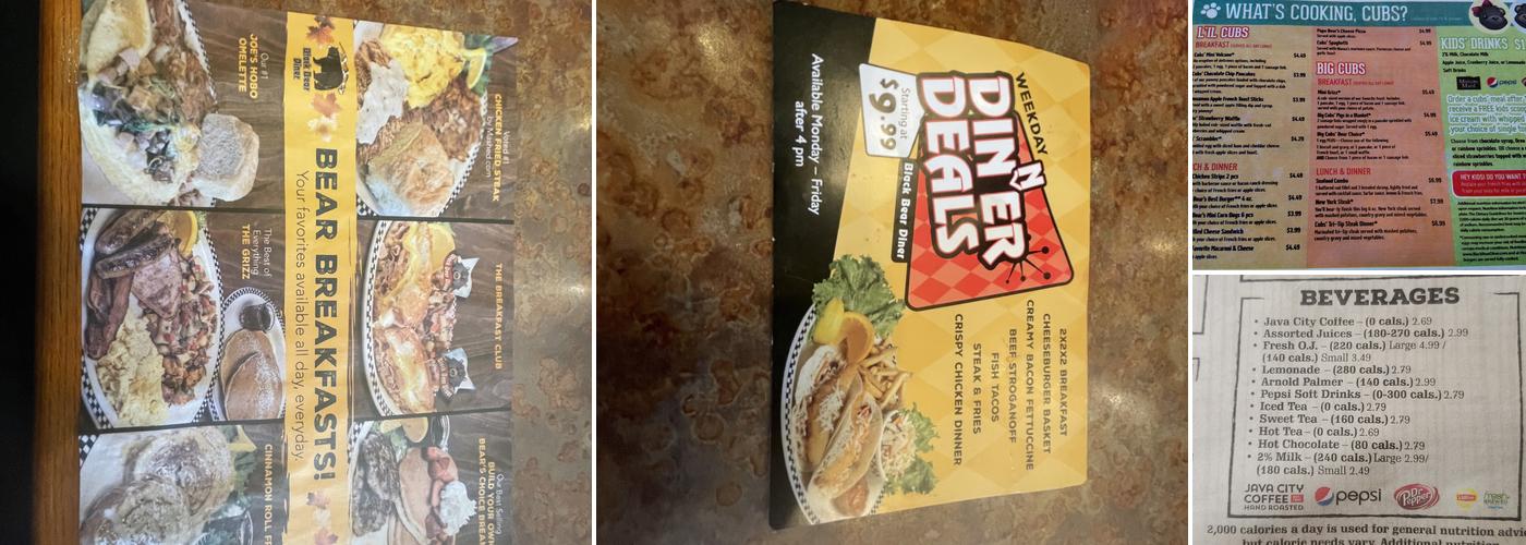 Black Bear Diner Goodyear Menu