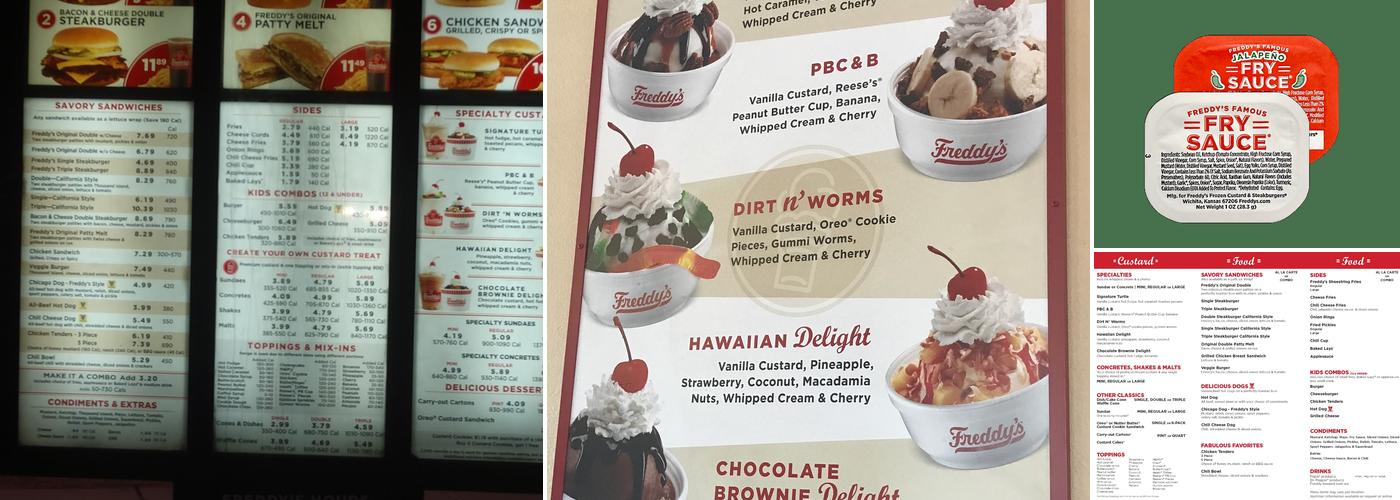 Freddy's Frozen Custard & Steakburgers Menu