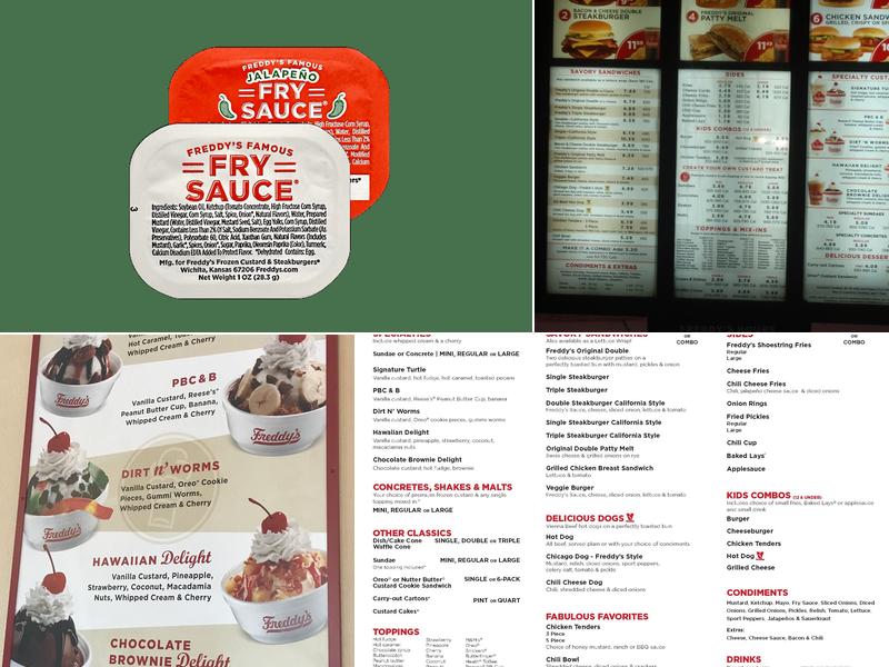 Freddy's Frozen Custard & Steakburgers Menu