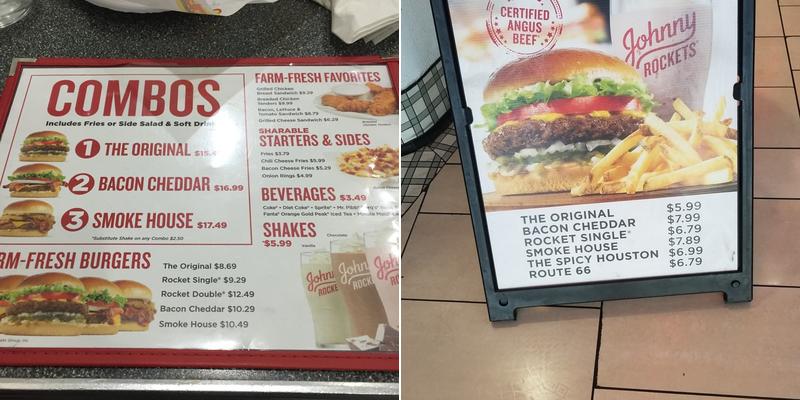 Johnny Rockets Menu