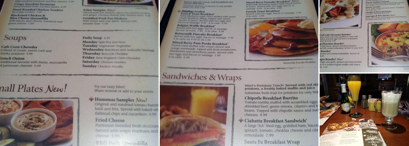 Mimi's Cafe Menu