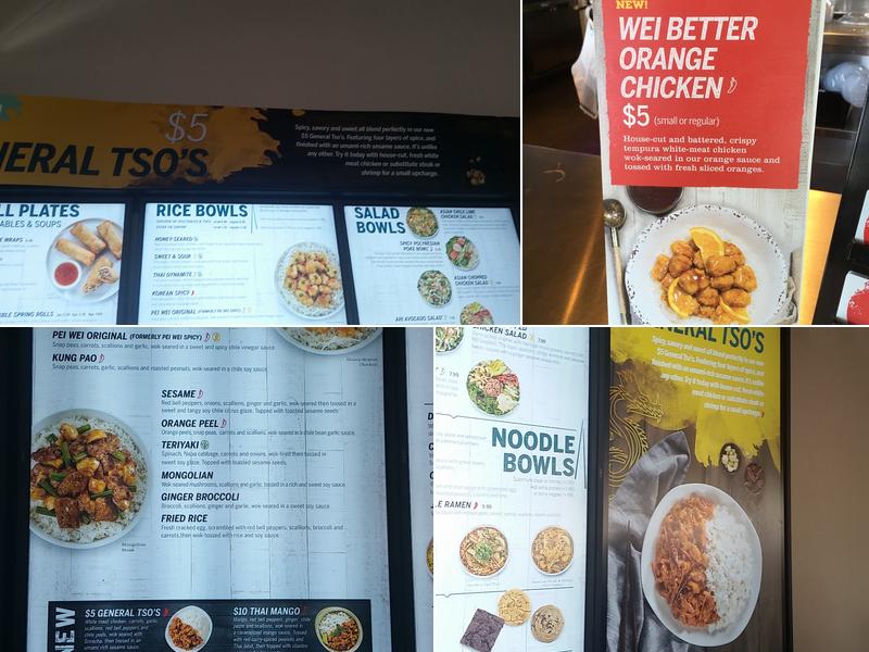 Pei Wei Asian Kitchen Menu