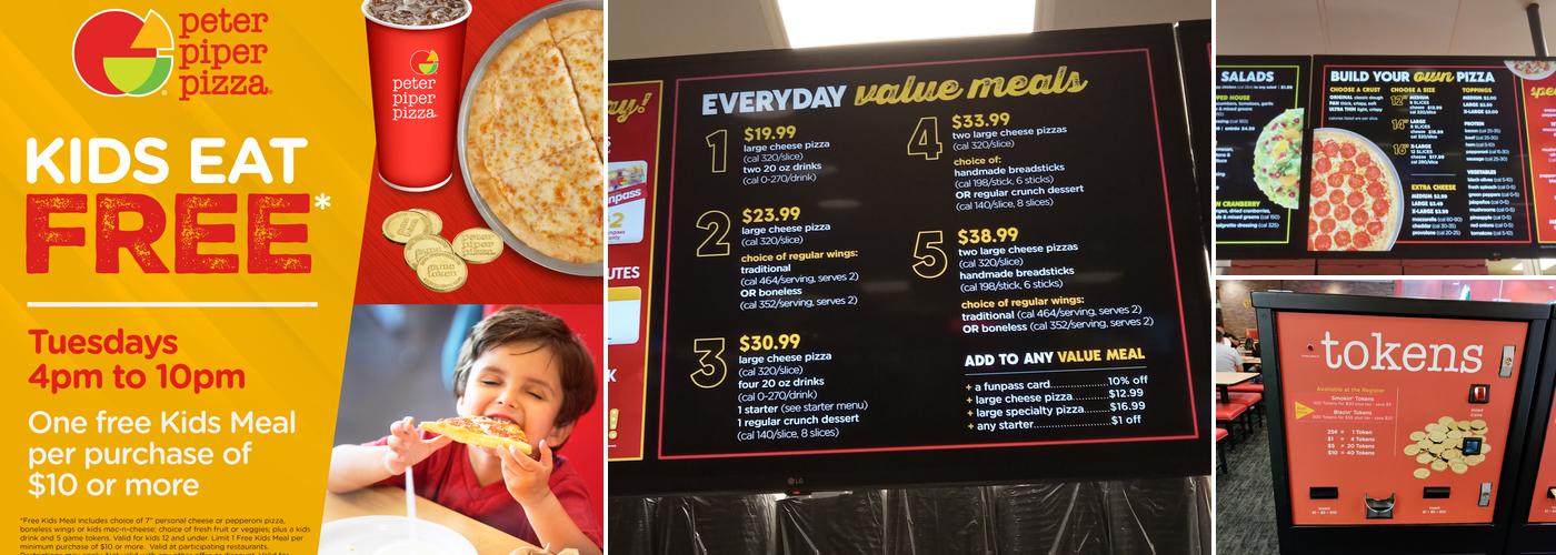 Peter Piper Pizza Menu
