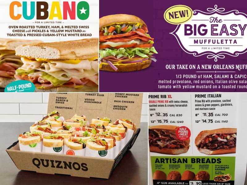 Quiznos Menu