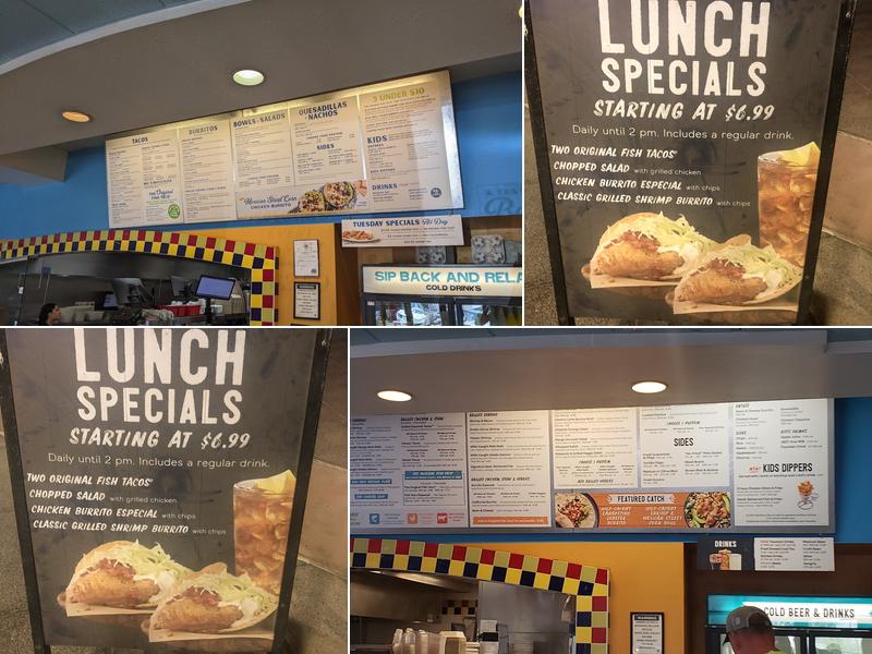 Rubio's Coastal Grill Menu