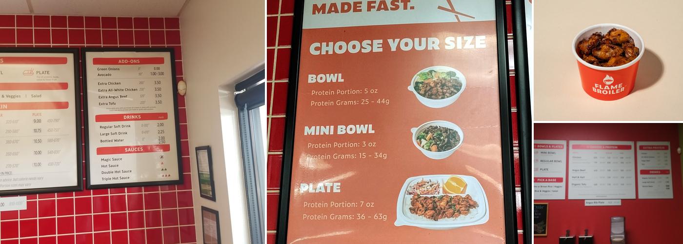 Flame Broiler Menu
