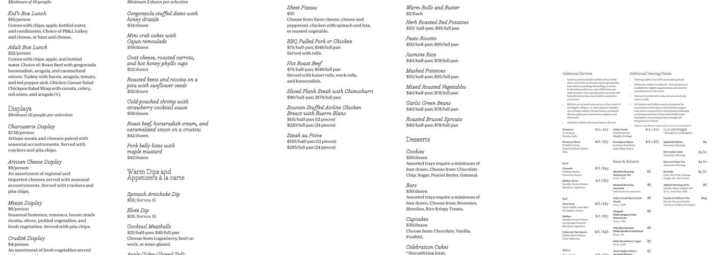 Cornelia Menu