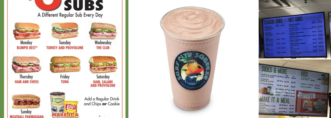 Blimpie Menu