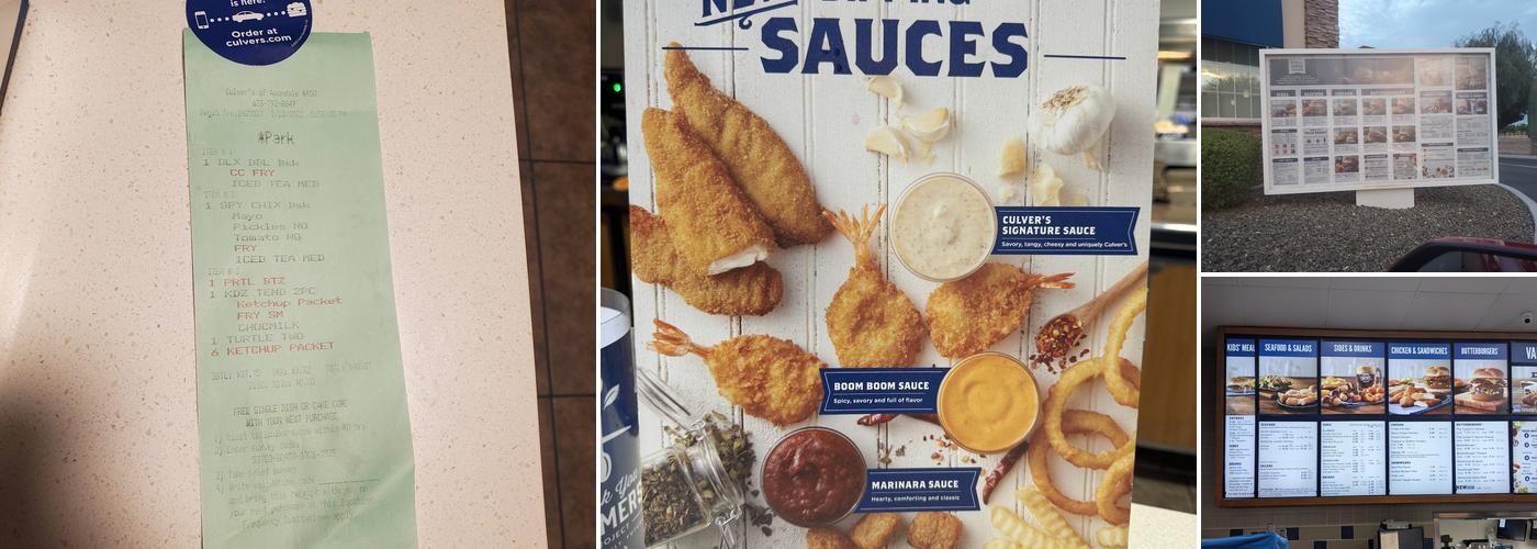 Culver’s Menu