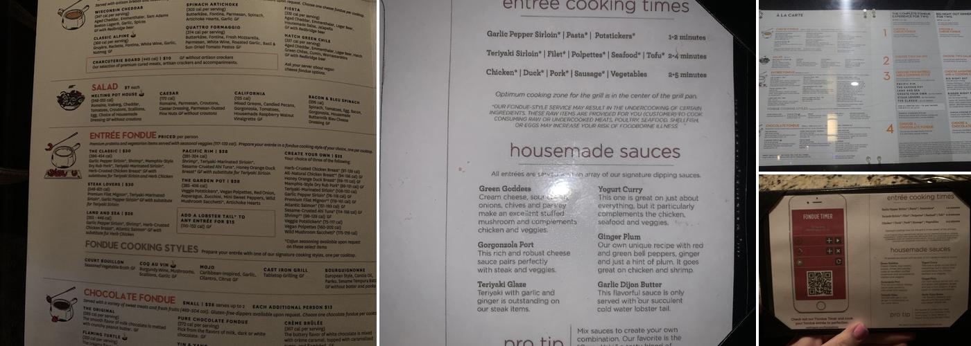 The Melting Pot Menu