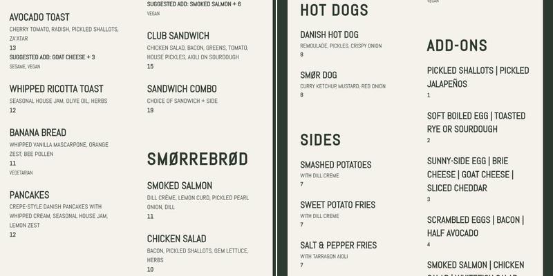 Smør Menu