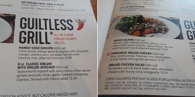 Chili's Grill & Bar Menu