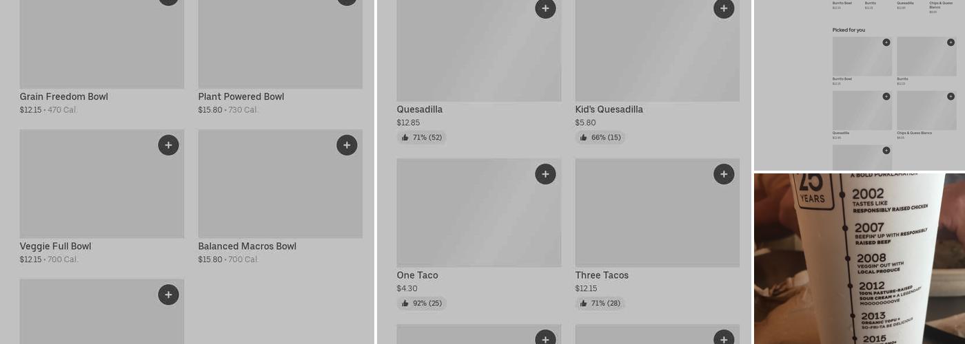 Chipotle Mexican Grill Menu