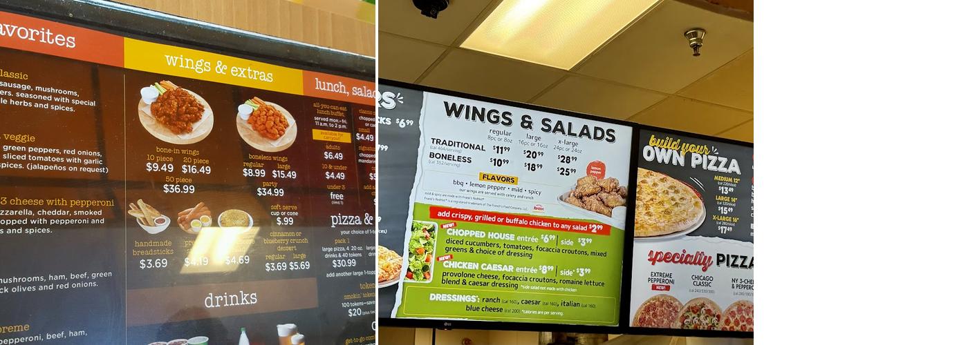 Peter Piper Pizza Menu