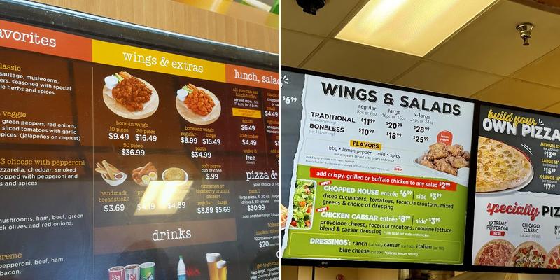 Peter Piper Pizza Menu