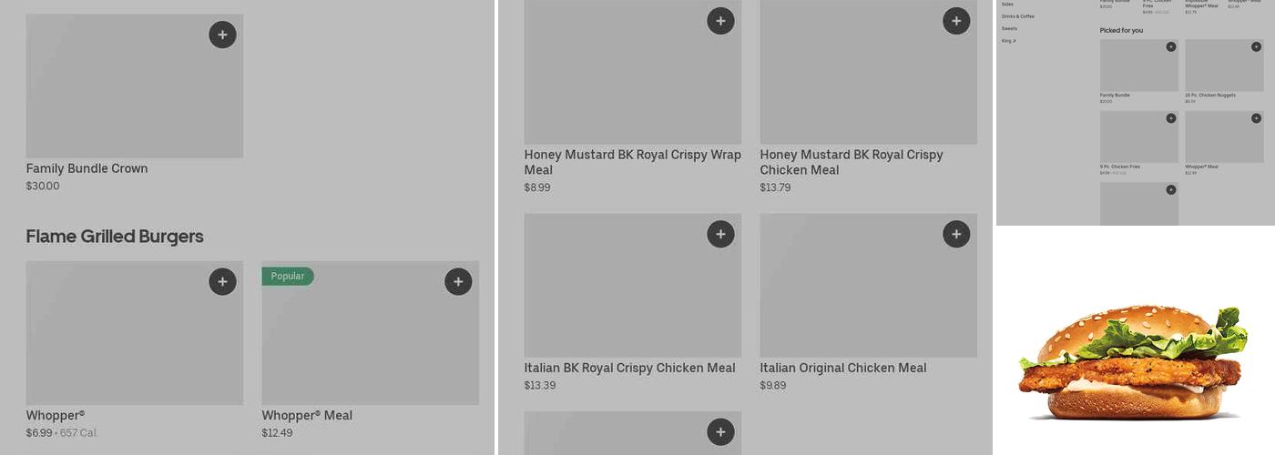 Burger King Menu
