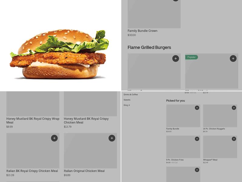 Burger King Menu