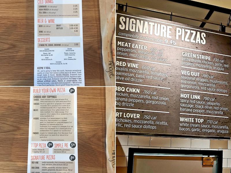 Blaze Pizza Menu