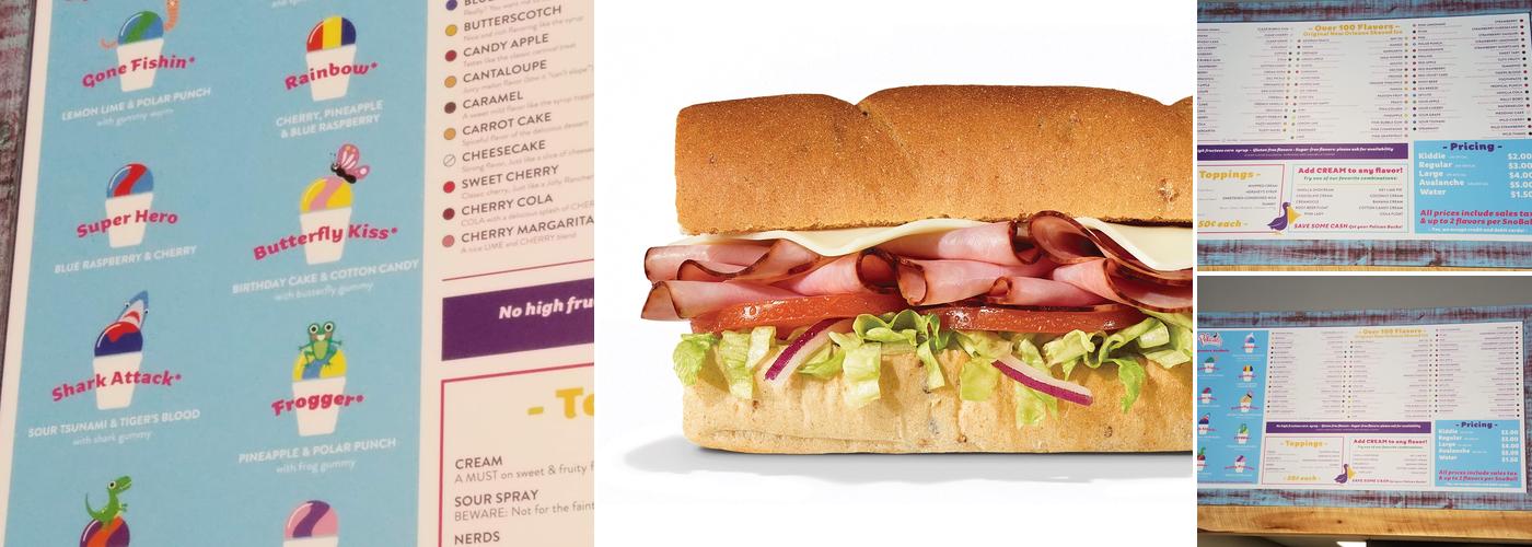 Subway Menu