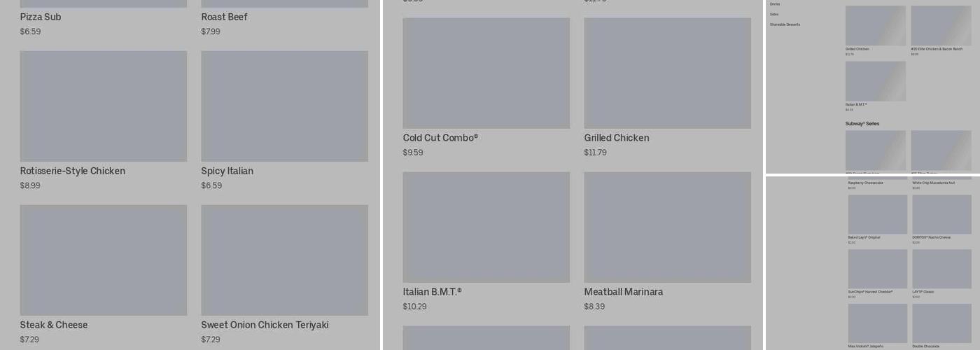 Subway Menu