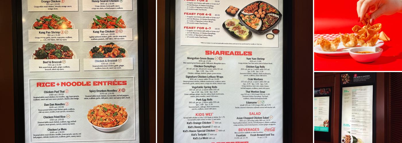 Pei Wei Asian Kitchen Menu