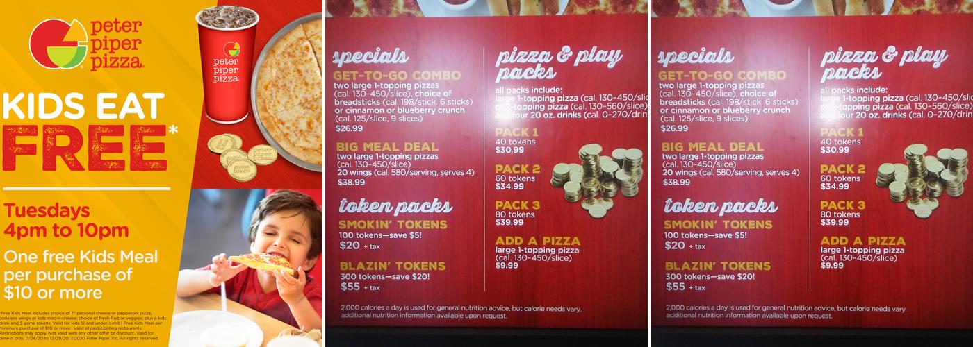 Peter Piper Pizza Menu