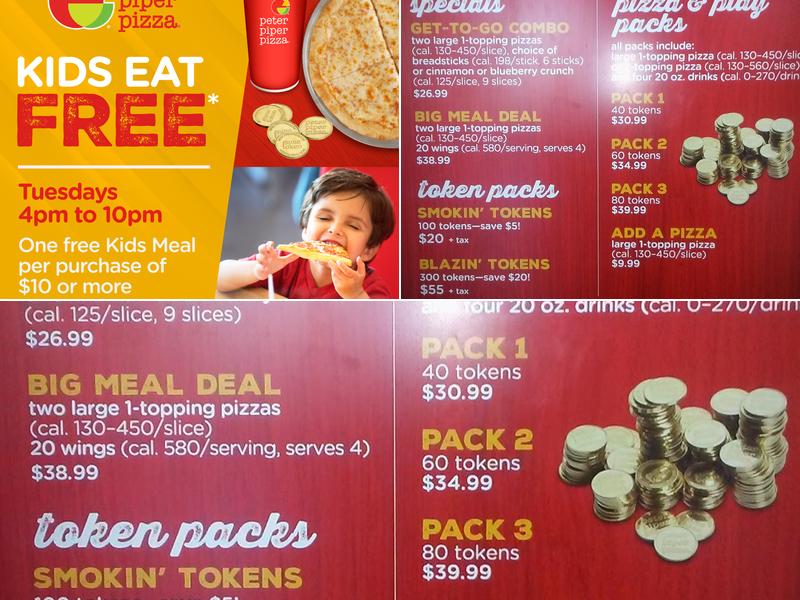 Peter Piper Pizza Menu