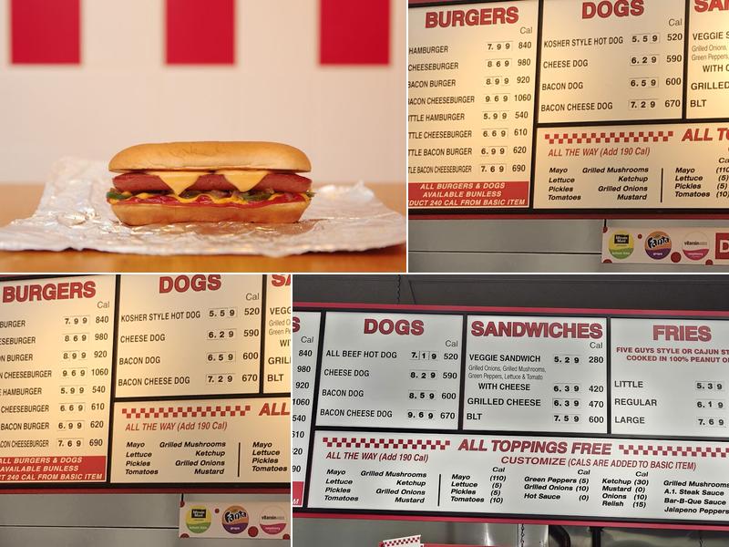 Five Guys Menu