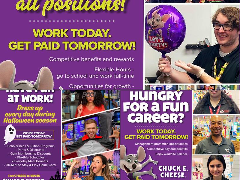 Chuck E. Cheese Menu