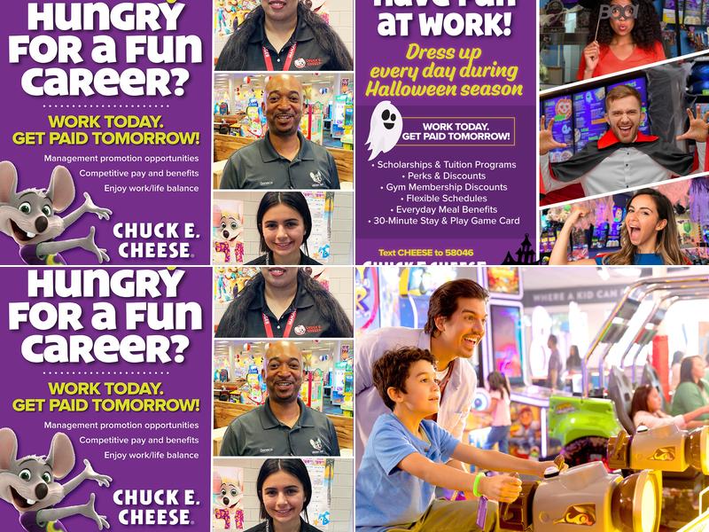 Chuck E. Cheese Menu