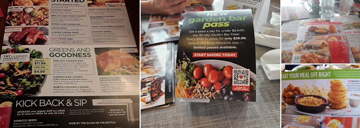 Ruby Tuesday Menu