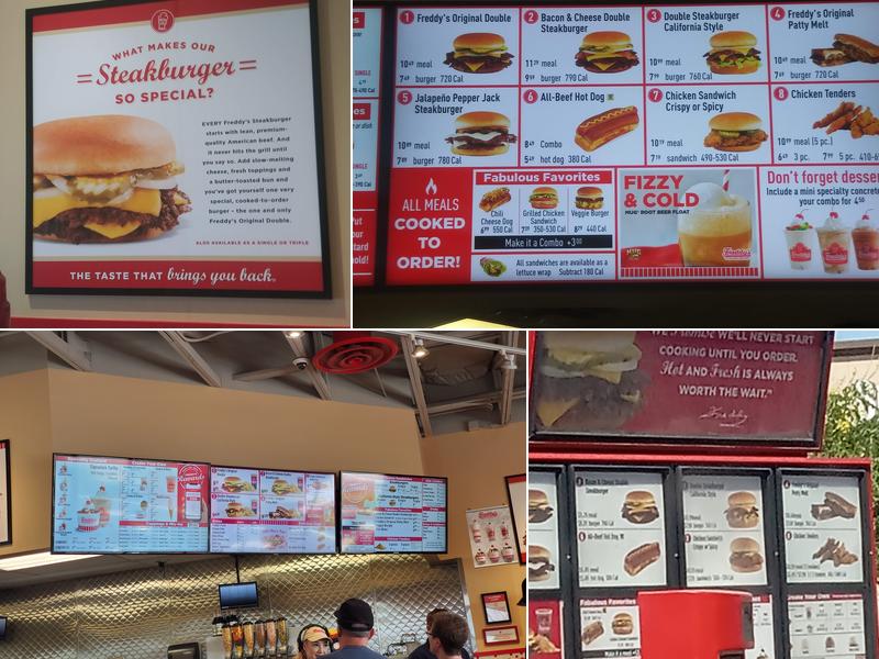 Freddy's Frozen Custard & Steakburgers Menu