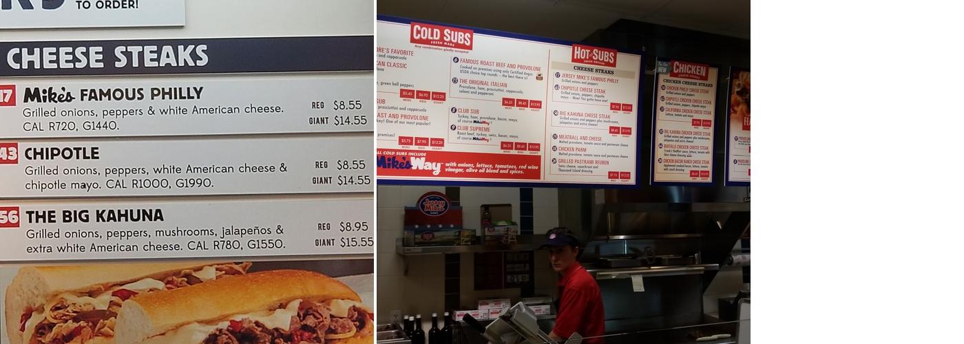 Jersey Mike's Subs Menu
