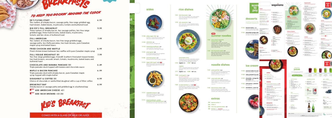 Designer Outlet York Menu