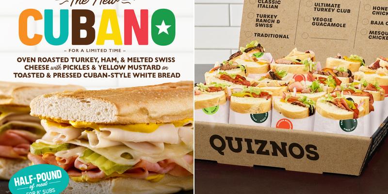 Quiznos Menu