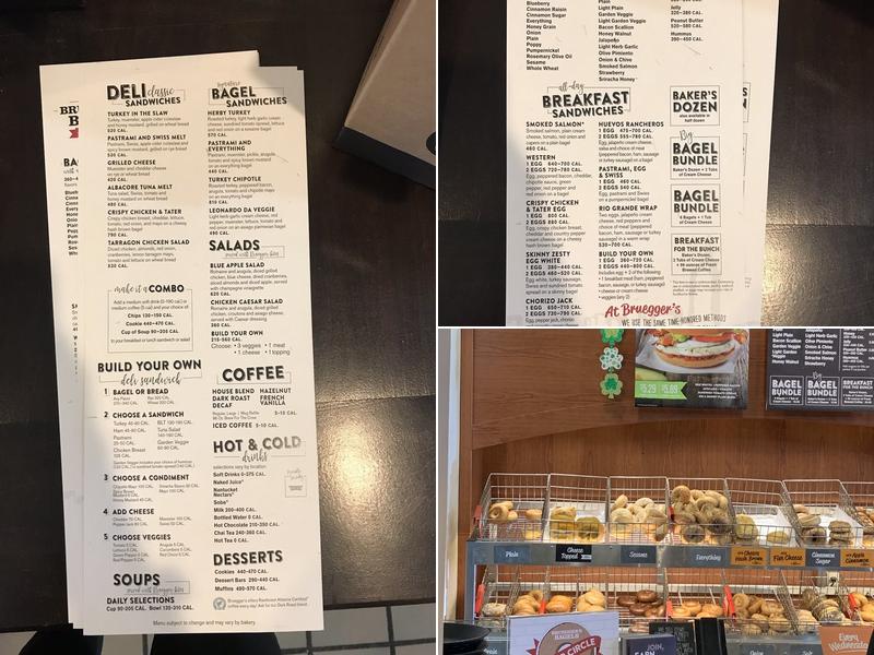 Bruegger's Bagels Menu