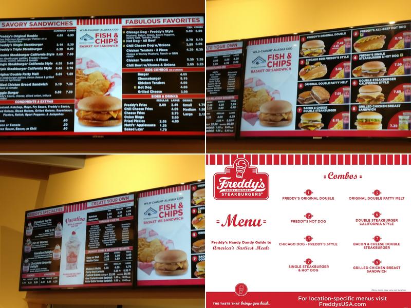 Freddy's Frozen Custard & Steakburgers Menu