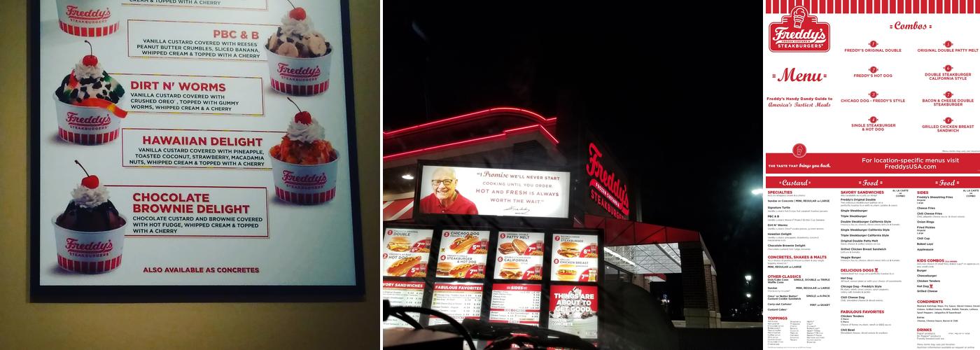 Freddy's Frozen Custard & Steakburgers Menu