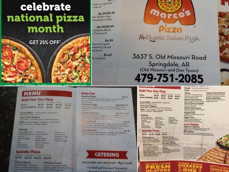 Marco's Pizza Menu