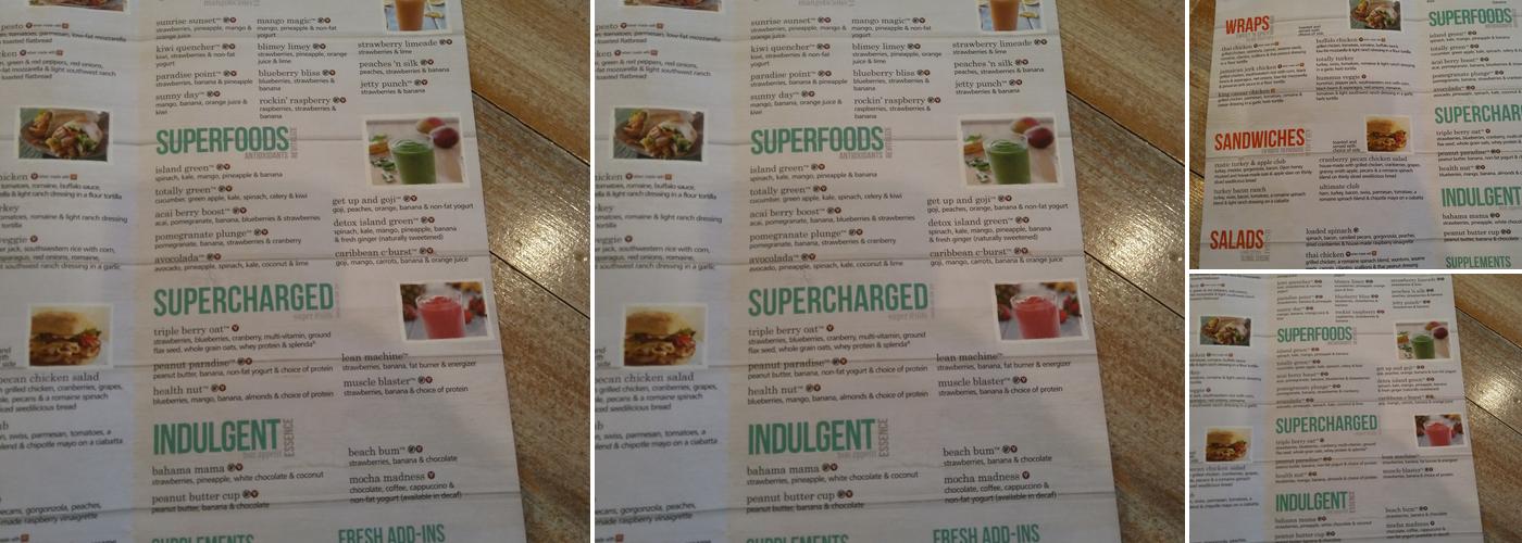 Tropical Smoothie Cafe Menu