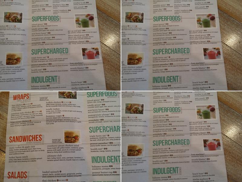 Tropical Smoothie Cafe Menu