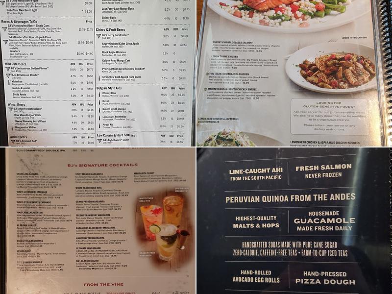 BJ's Restaurant & Brewhouse Menu