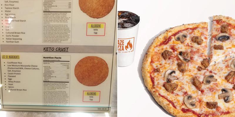 Blaze Pizza Menu